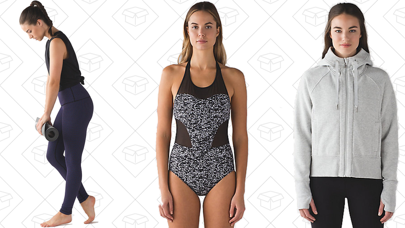 Wunder Under Pant (Hi-Rise), $69 | Race With Me One Piece, $79 | Back To It Hoodie, $79